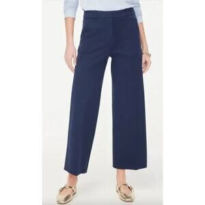 J.Crew Factory | Remy Wide-leg Cropped Pant For Women Navy | Sz 10T